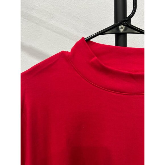 Drapers & Damons Womens Red Long Sleeve Mock Neck Top Size 1X - Picture 4 of 9